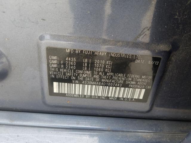 Photo 9 VIN: 4S3BMAA64D1007443 - SUBARU LEGACY 