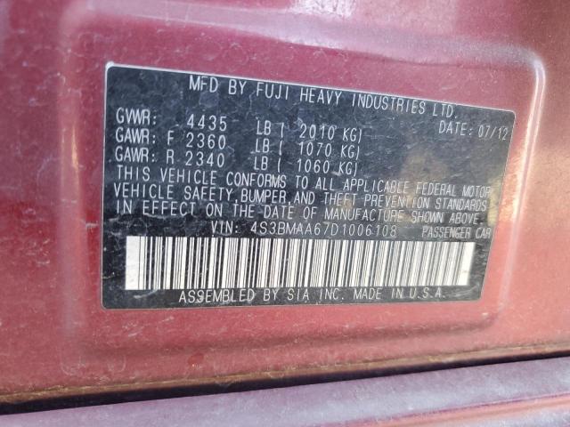 Photo 12 VIN: 4S3BMAA67D1006108 - SUBARU LEGACY 2.5 