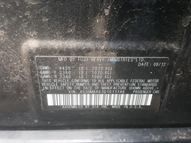 Photo 9 VIN: 4S3BMAA67D1011146 - SUBARU LEGACY 2.5 