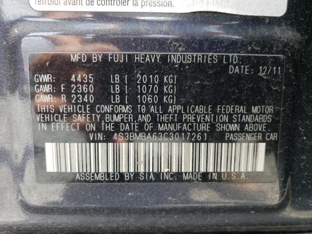 Photo 11 VIN: 4S3BMBA63C3017261 - SUBARU LEGACY 2.5 