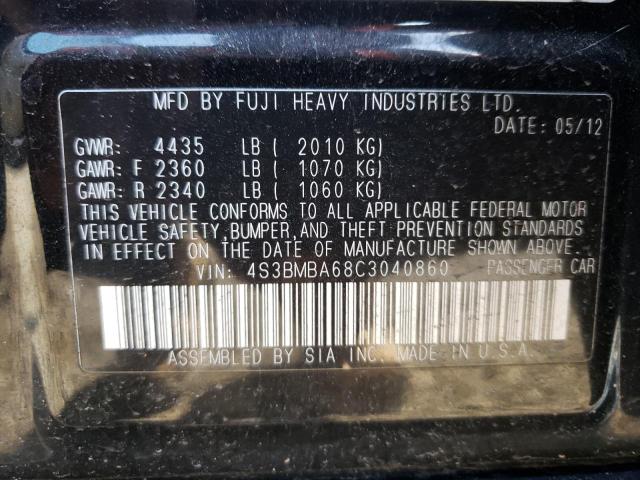 Photo 11 VIN: 4S3BMBA68C3040860 - SUBARU LEGACY 2.5 