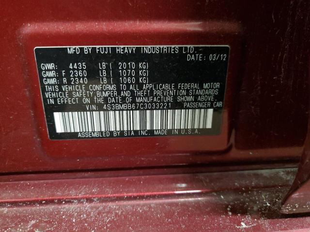 Photo 12 VIN: 4S3BMBB67C3033221 - SUBARU LEGACY 2.5 