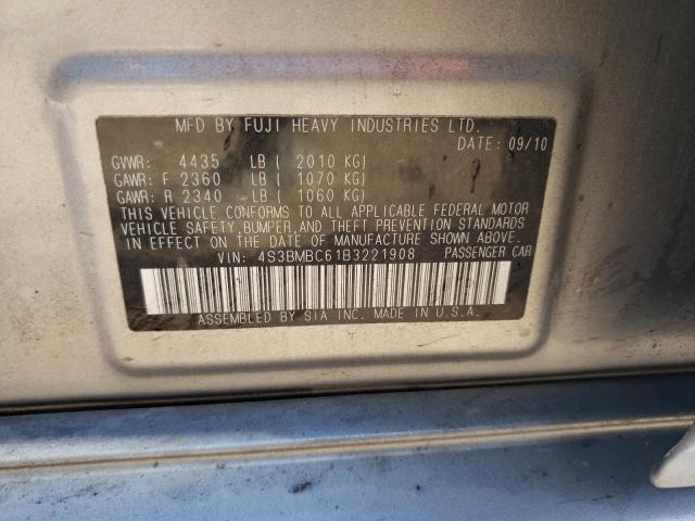 Photo 11 VIN: 4S3BMBC61B3221908 - SUBARU LEGACY 2.5 