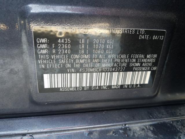 Photo 9 VIN: 4S3BMBC61D3043727 - SUBARU LEGACY 2.5 