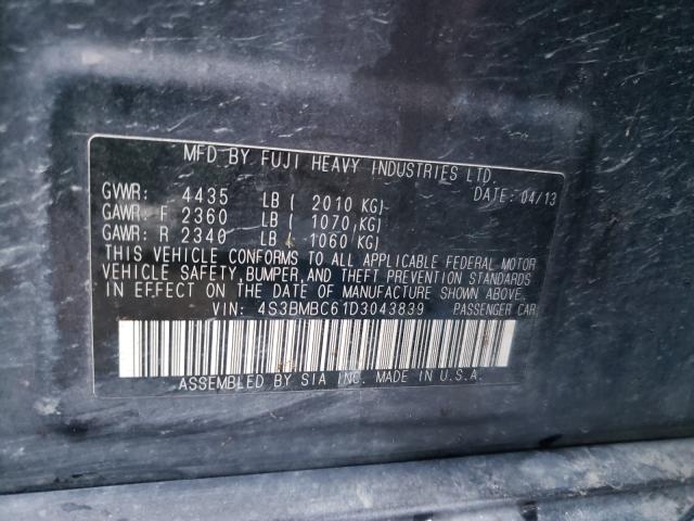 Photo 9 VIN: 4S3BMBC61D3043839 - SUBARU LEGACY 2.5 