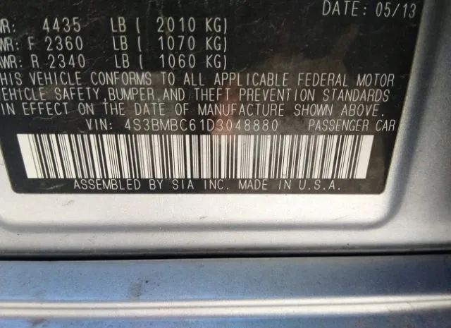 Photo 8 VIN: 4S3BMBC61D3048880 - SUBARU LEGACY 