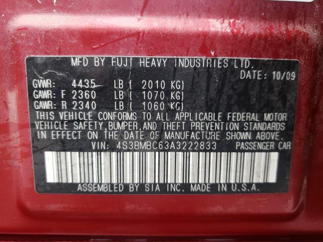 Photo 9 VIN: 4S3BMBC63A3222833 - SUBARU LEGACY 2.5 