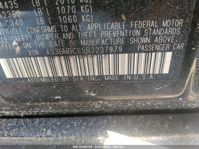 Photo 8 VIN: 4S3BMBC65B3237979 - SUBARU LEGACY 