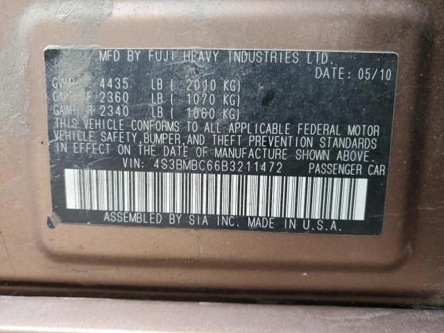 Photo 11 VIN: 4S3BMBC66B3211472 - SUBARU LEGACY 