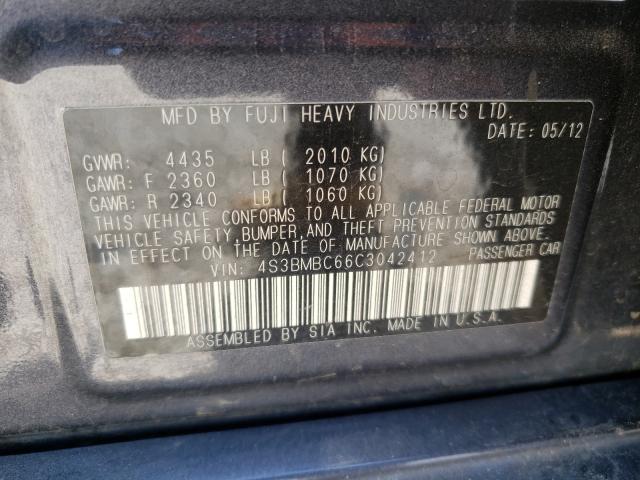 Photo 9 VIN: 4S3BMBC66C3042412 - SUBARU LEGACY 2.5 