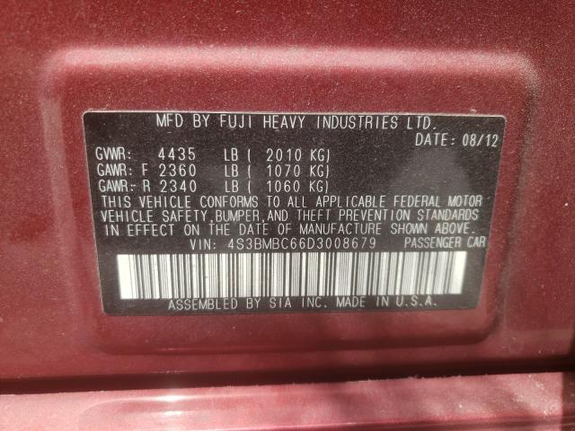 Photo 9 VIN: 4S3BMBC66D3008679 - SUBARU LEGACY 2.5 