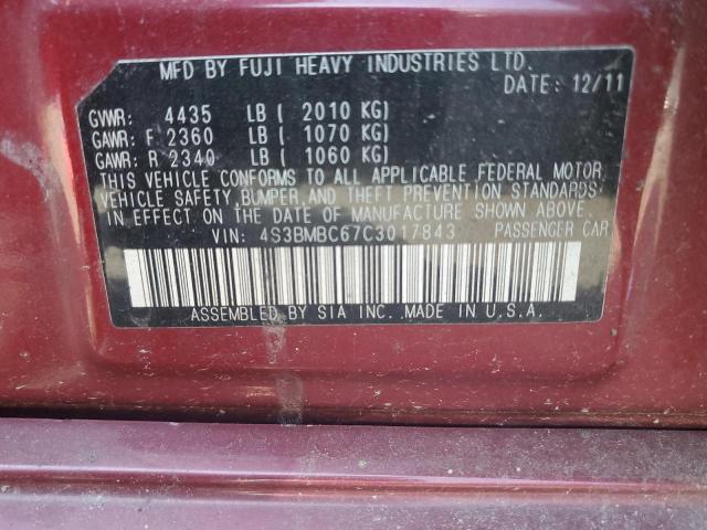 Photo 11 VIN: 4S3BMBC67C3017843 - SUBARU LEGACY 