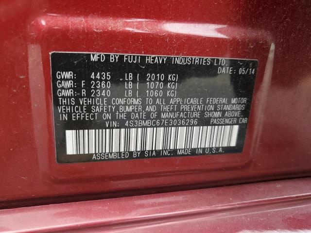 Photo 11 VIN: 4S3BMBC67E3036296 - SUBARU LEGACY 2.5 