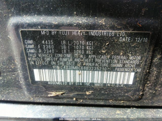 Photo 8 VIN: 4S3BMBC68B3235210 - SUBARU LEGACY 