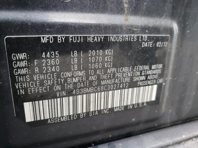 Photo 9 VIN: 4S3BMBC68C3027412 - SUBARU LEGACY 2.5 