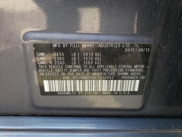 Photo 9 VIN: 4S3BMBC68E3010452 - SUBARU LEGACY 2.5 