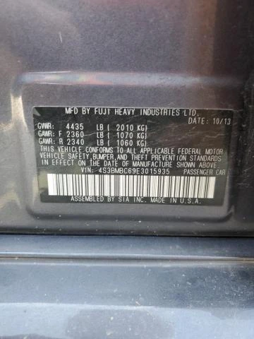 Photo 11 VIN: 4S3BMBC69E3015935 - SUBARU LEGACY 2.5 