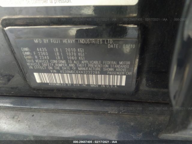 Photo 8 VIN: 4S3BMBC6XA3232288 - SUBARU LEGACY 