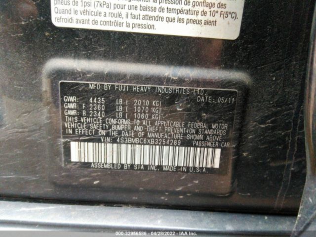 Photo 8 VIN: 4S3BMBC6XB3254289 - SUBARU LEGACY 