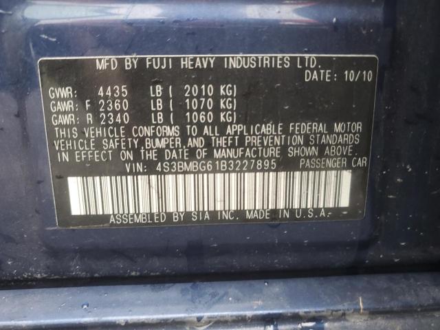 Photo 11 VIN: 4S3BMBG61B3227895 - SUBARU LEGACY 2.5 