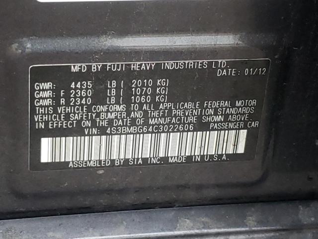 Photo 9 VIN: 4S3BMBG64C3022606 - SUBARU LEGACY 2.5 