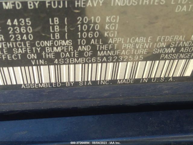 Photo 8 VIN: 4S3BMBG65A3232595 - SUBARU LEGACY 