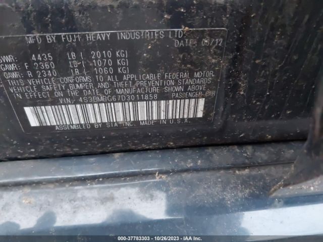 Photo 8 VIN: 4S3BMBG67D3011858 - SUBARU LEGACY 