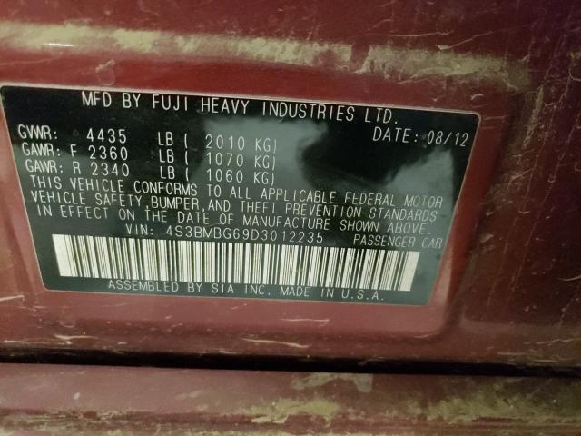 Photo 9 VIN: 4S3BMBG69D3012235 - SUBARU LEGACY 