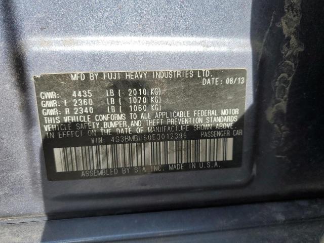 Photo 11 VIN: 4S3BMBH60E3012396 - SUBARU LEGACY 