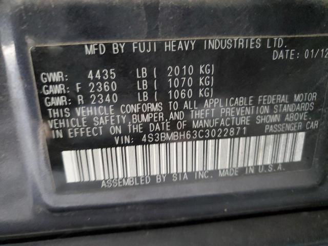 Photo 11 VIN: 4S3BMBH63C3022871 - SUBARU LEGACY 2.5 