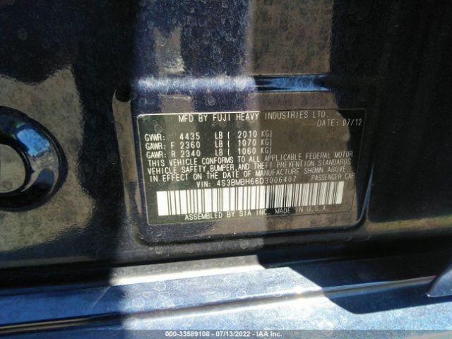 Photo 8 VIN: 4S3BMBH66D3006407 - SUBARU LEGACY 