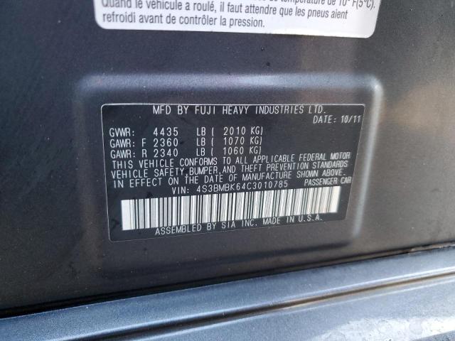 Photo 12 VIN: 4S3BMBK64C3010785 - SUBARU LEGACY 