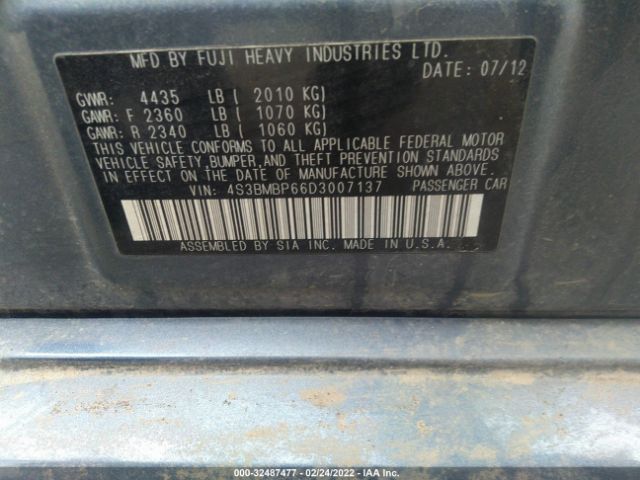 Photo 8 VIN: 4S3BMBP66D3007137 - SUBARU LEGACY 