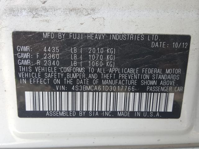 Photo 9 VIN: 4S3BMCA61D3017766 - SUBARU LEGACY 2.5 