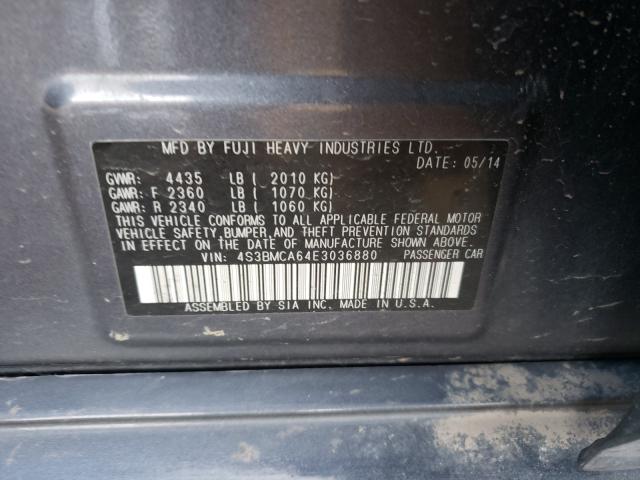 Photo 9 VIN: 4S3BMCA64E3036880 - SUBARU LEGACY 2.5 