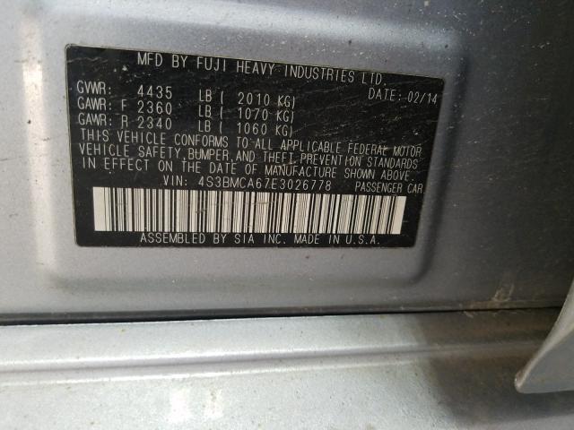 Photo 9 VIN: 4S3BMCA67E3026778 - SUBARU LEGACY 2.5 