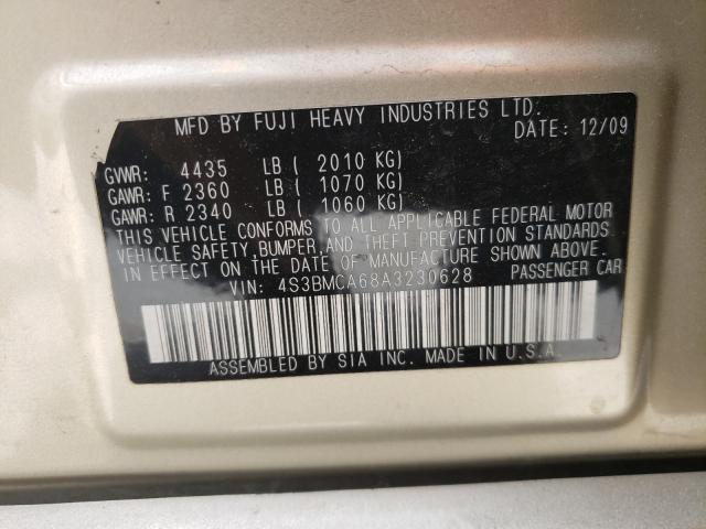 Photo 9 VIN: 4S3BMCA68A3230628 - SUBARU LEGACY 2.5 