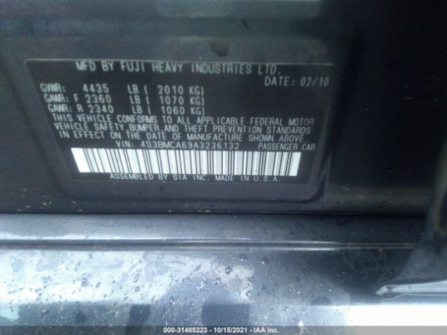 Photo 8 VIN: 4S3BMCA69A3236132 - SUBARU LEGACY 