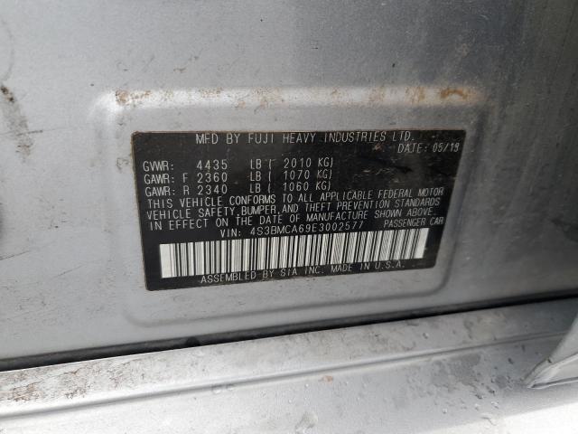 Photo 11 VIN: 4S3BMCA69E3002577 - SUBARU LEGACY 