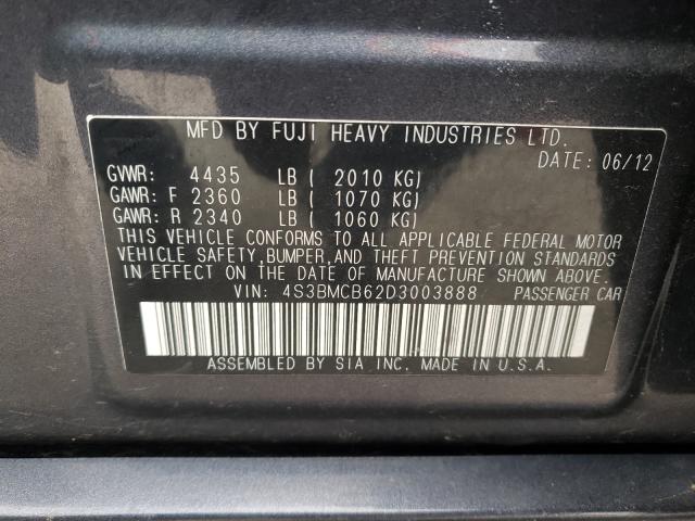 Photo 9 VIN: 4S3BMCB62D3003888 - SUBARU LEGACY 2.5 