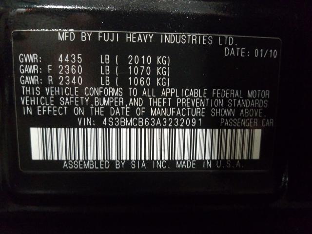 Photo 9 VIN: 4S3BMCB63A3232091 - SUBARU LEGACY 