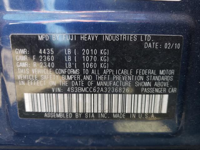 Photo 9 VIN: 4S3BMCC62A3236826 - SUBARU LEGACY 2.5 