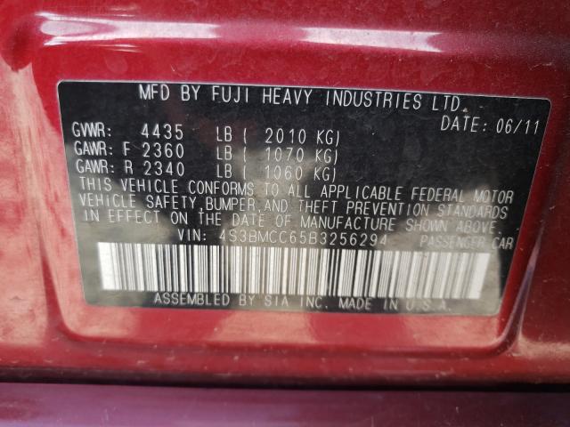 Photo 9 VIN: 4S3BMCC65B3256294 - SUBARU LEGACY 2.5 