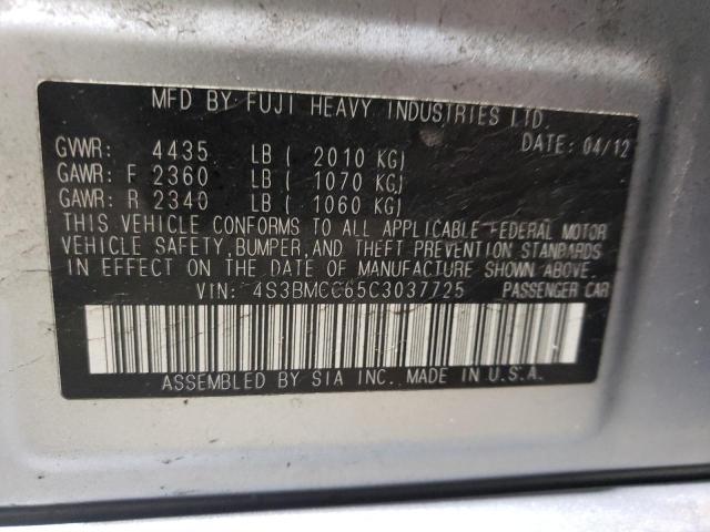 Photo 11 VIN: 4S3BMCC65C3037725 - SUBARU LEGACY 