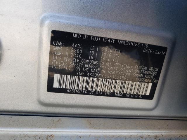 Photo 9 VIN: 4S3BMCC65E3031801 - SUBARU LEGACY 2.5 