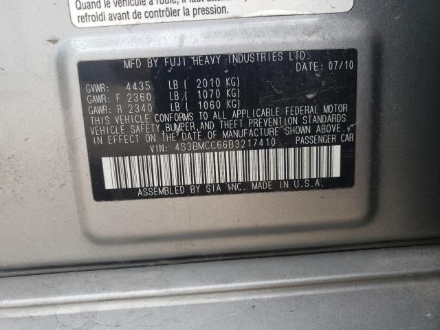 Photo 9 VIN: 4S3BMCC66B3217410 - SUBARU LEGACY 