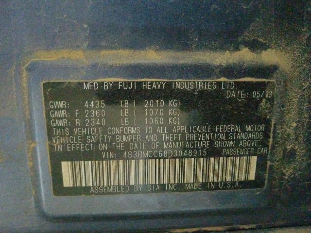 Photo 9 VIN: 4S3BMCC68D3048915 - SUBARU LEGACY 2.5 