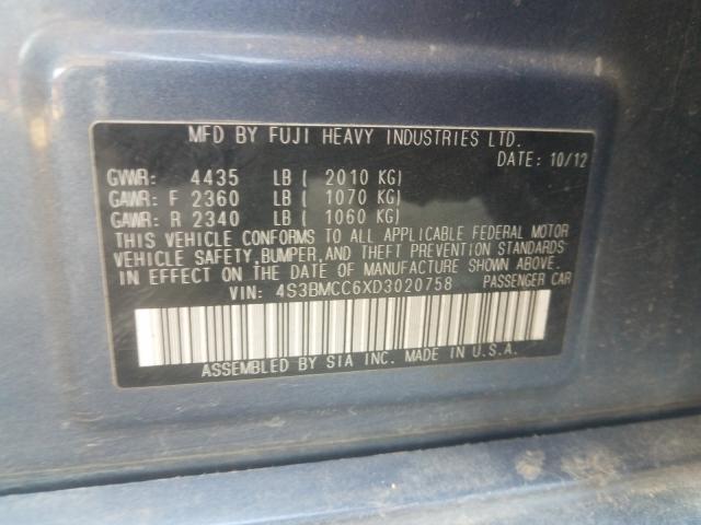 Photo 9 VIN: 4S3BMCC6XD3020758 - SUBARU LEGACY 2.5 