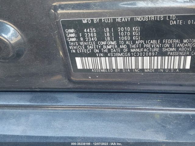 Photo 8 VIN: 4S3BMCG61C3020897 - SUBARU LEGACY 