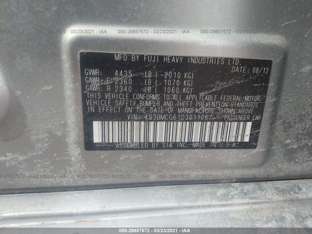 Photo 8 VIN: 4S3BMCG61D3011067 - SUBARU LEGACY 